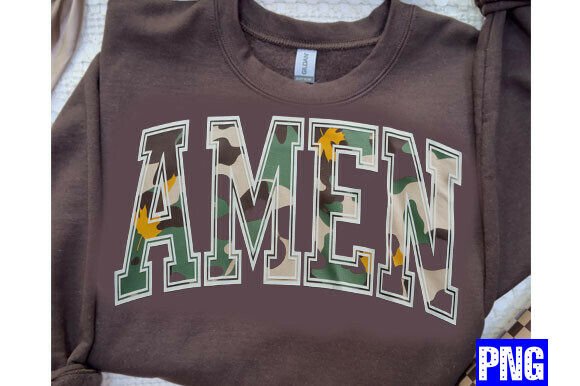 Amen Png, Camo Christian PNG for T-Shirt Designs