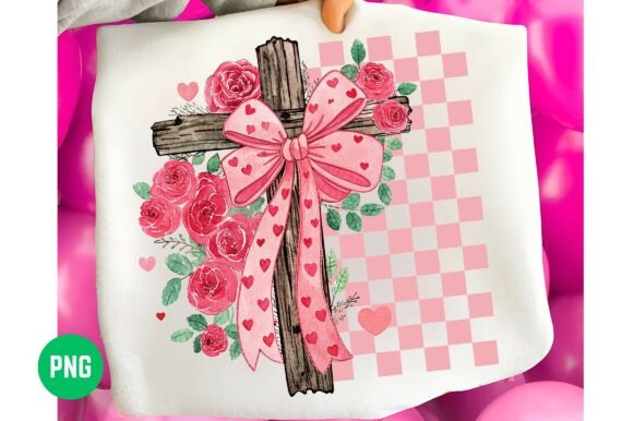 Checked Valentine Jesus PNG for T-Shirt Designs