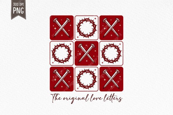 Christian Nails Crown Love Letter PNG: T-Shirt Designs