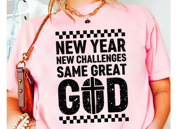 Christian New Year PNG, Happy New Year T-Shirt Designs