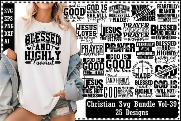 Christian SVG Bundle Vol-39 for T-Shirt Designs