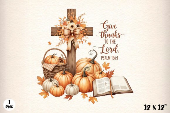 Give Thanks to the Lord-Christian Fall T-Shirt Designs