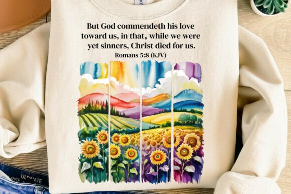 Jesus Christ Bible Verse PNG for T-Shirt Designs
