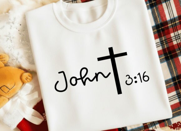 John 3:16 Christian T-Shirt Design