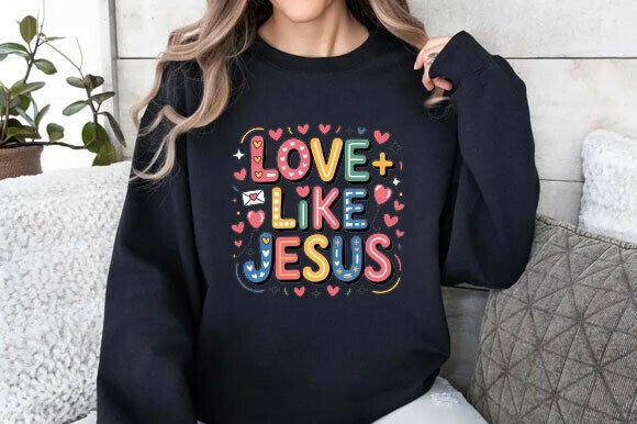 Love Like Jesus PNG: Christian Quote for T-Shirt Designs