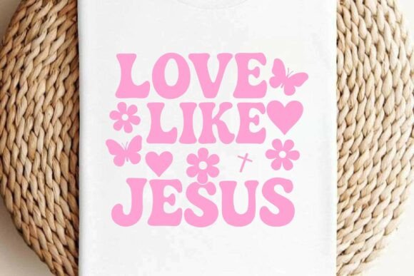 Love Like Jesus Retro SVG T-shirt Design