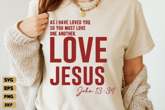 Love Like Jesus SVG & Heart Valentine PNG — T-Shirt Designs
