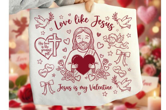 Love Like Jesus Valentine T-Shirt Designs