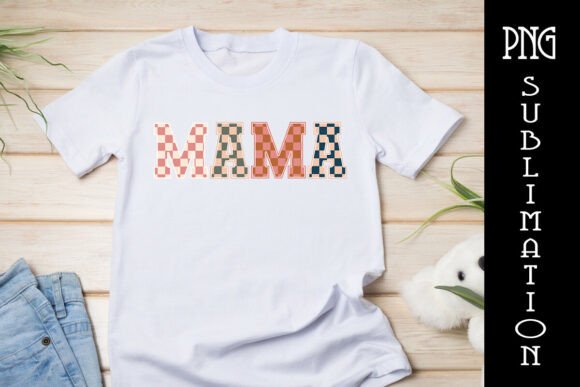 Mama PNG Retro Christian Checkered T-Shirt Designs