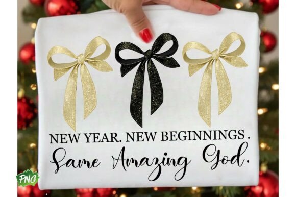 New Years PNG Christian Design Coquette T-Shirt Designs
