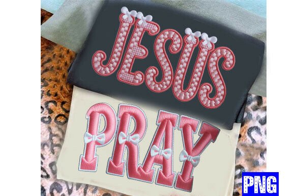 Pray Jesus Pink Latch Hook Yarn Crochet