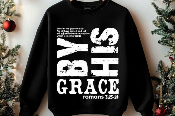 Saved by His Amazing Grace, Christian Pn T-Shirt Designs