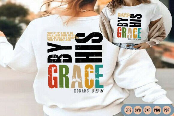 Saved by His Amazing Grace PNG: T-Shirt Designs