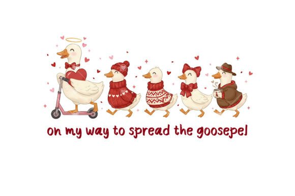 Valentines Day Christian Hospel Goose T-Shirt Designs