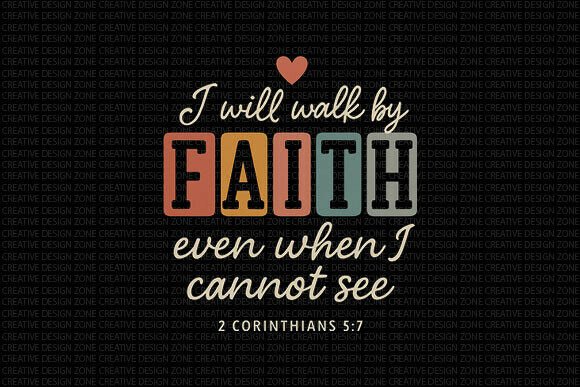 Walk by Faith Christian PNG T-Shirt Designs